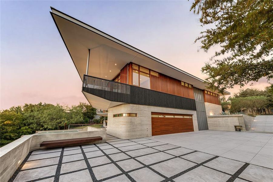 Garage and gated motor court