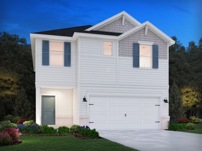 Representative exterior photo of a completed home built from the Dallas by Meritage Homes in Cypress Ridge - The Boardwalk Series, Longs, SC (Image 4).