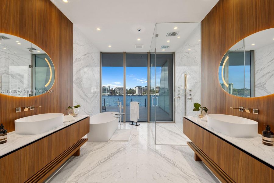 Furnished interior view inside a new home in , Miami (Image 10).