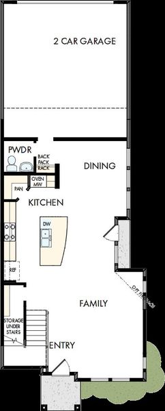2D floor plan layout of this home in Karis - Cottage Series, Crowley, TX (Image 2).