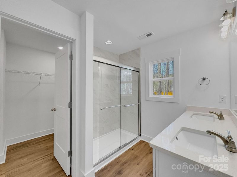 Primary bathroom with walk-in shower