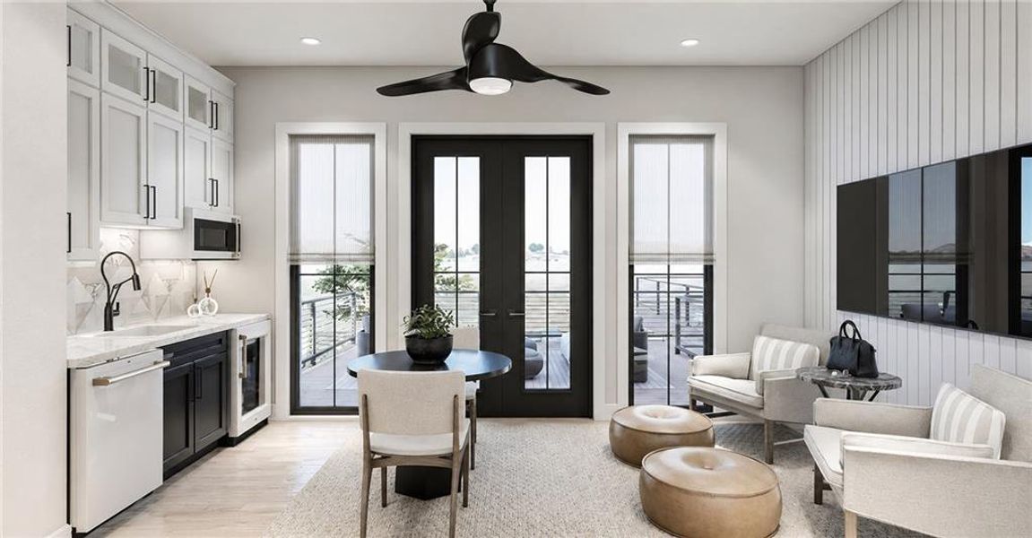Furnished interior view inside a new home in , Atlanta (Image 17).