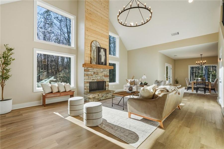 Furnished interior view inside a new home in , Ellijay (Image 6).