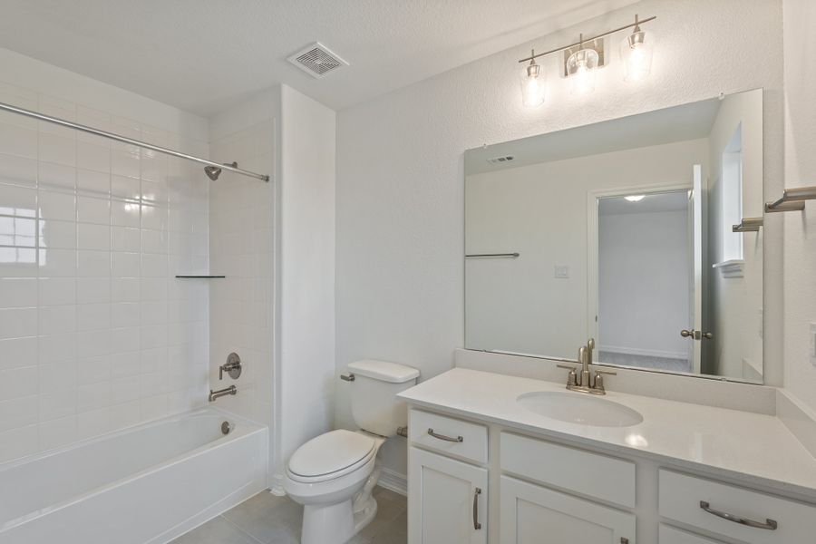 Private bath. Note: Sample product photo - actual exterior and interior selections may vary by homesite