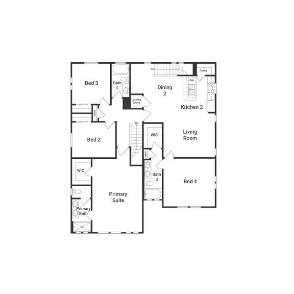 2D floor plan layout of this home in Moonlight, Maricopa, AZ (Image 3). 2D floor plan layout of this home in Moonlight, Maricopa, AZ (Image 3).