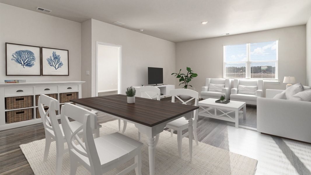 Representative furnished interior of a home built from the KERRY by D.R. Horton in Harper Meadows, Loris (Image 4).