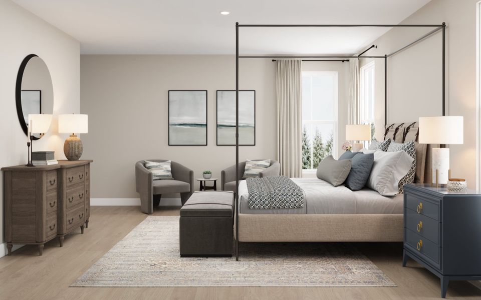 Furnished interior view inside a new home in Estates at Daves Creek, Cumming (Image 7).