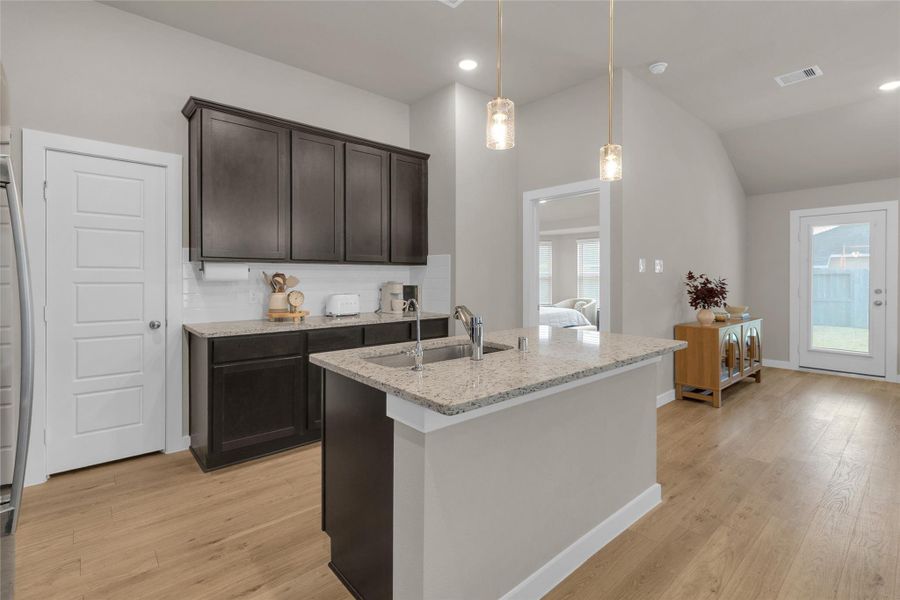 Furnished interior view inside a new home in Mustang Crossing, Alvin (Image 11).