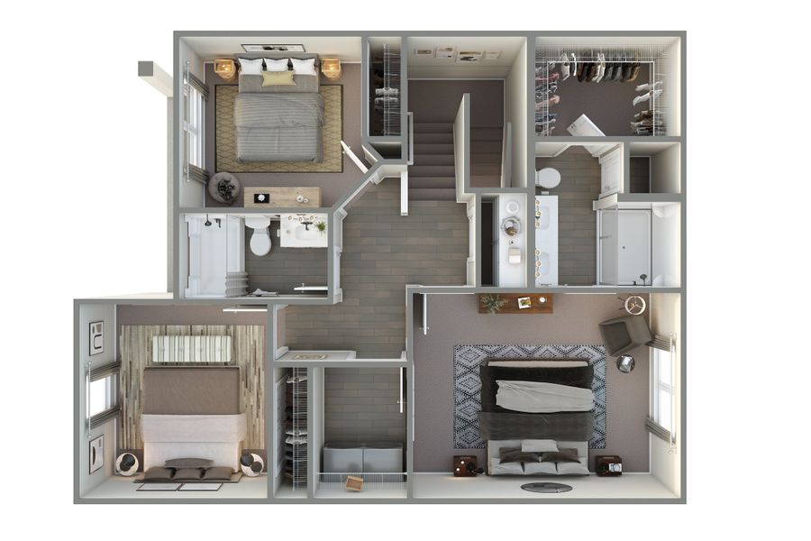 2D floor plan layout of this home in New Haven At Belmont Glen, Guyton, GA (Image 33).