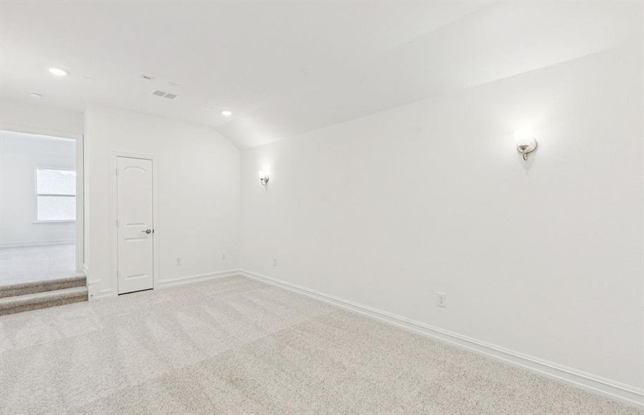 Optional media room on second level Optional media room on second level