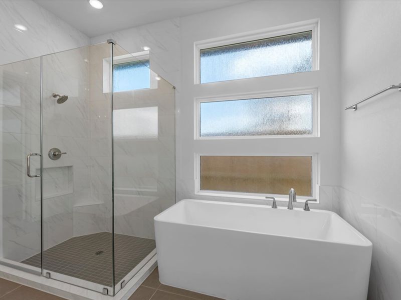 Furnished interior view inside a new home in Sienna 60’, Missouri City (Image 11).