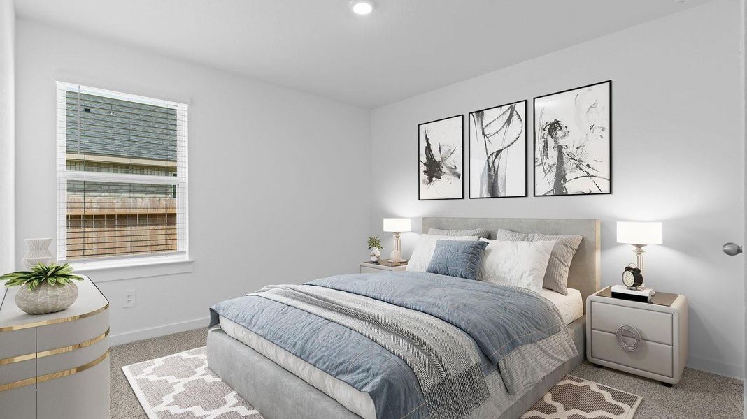 Furnished interior view inside a new home in Caldwell Crossing, Iowa Colony (Image 11).