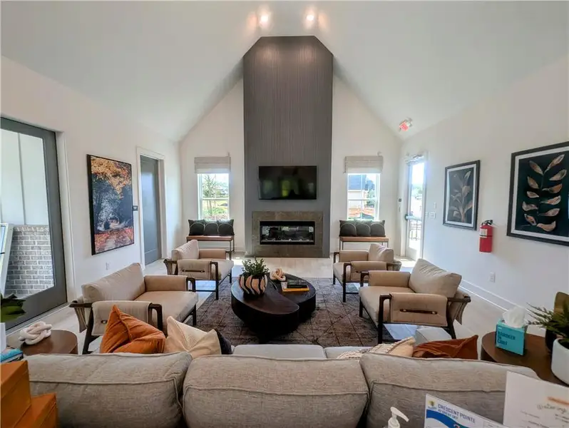Furnished interior view inside a new home in Crescent Pointe at Great Sky, Canton (Image 8).