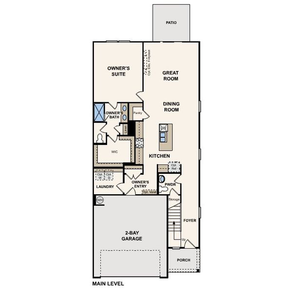 2D floor plan layout for the Graham by Century Communities in Cedar Hollow, Hickory, NC (Image 3).