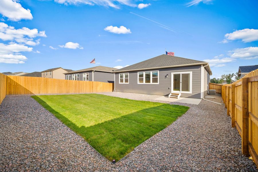 Exterior details and patio area of a home in The Glen, Colorado Springs (Image 4). Exterior details and patio area of a home in The Glen, Colorado Springs (Image 4).