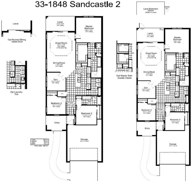 2D floor plan layout of this home in Palm Grove Real Estate and Homes for Sale in Lakewood Ranch, FL - Neal Communities, Lakewood Ranch, FL (Image 5).