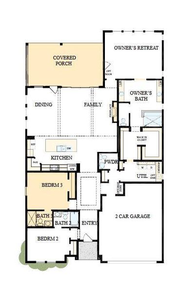 2D floor plan layout of this home in Encore at Streamside - Tradition Series, Waxhaw, NC (Image 3). 2D floor plan layout of this home in Encore at Streamside - Tradition Series, Waxhaw, NC (Image 3).