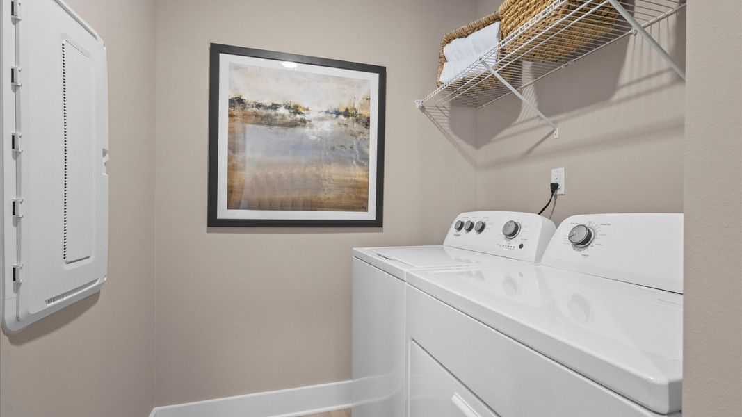 Representative furnished interior of a home built from the Stonefield by DRB Homes in Wells Crossing, Seneca (Image 34).