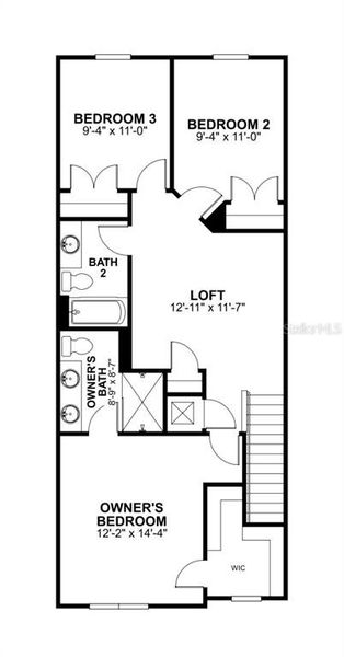 2D floor plan layout of this home in Reeves Place, Orlando, FL (Image 4). 2D floor plan layout of this home in Reeves Place, Orlando, FL (Image 4).
