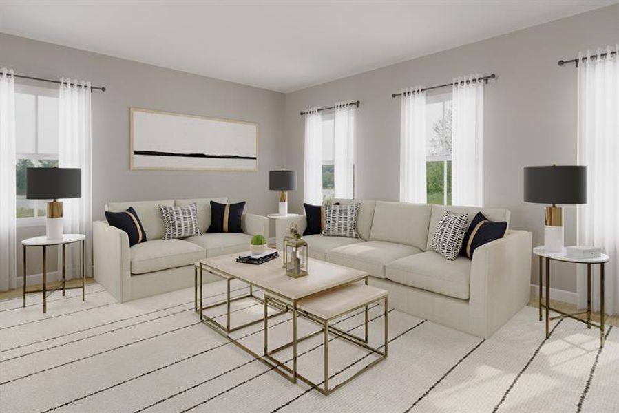 Furnished interior view inside a new home in Stowe Branch Townhomes, Charlotte (Image 3).