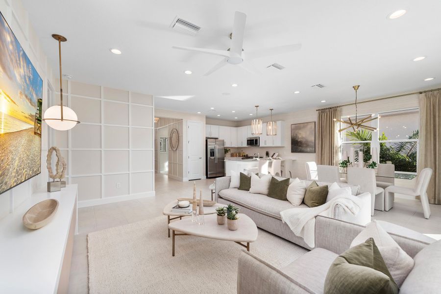 Representative furnished interior of a home built from the Jasmine by GL Homes in Valencia Ridge (55+), Wesley Chapel (Image 6).