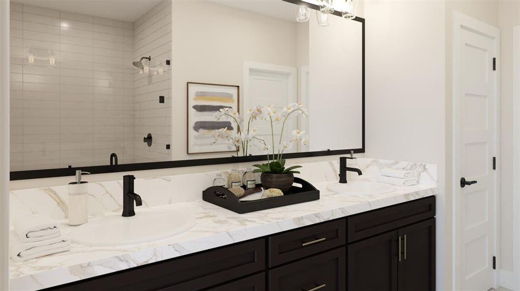 Furnished interior view inside a new home in North Square at Uptown, Celina (Image 9).