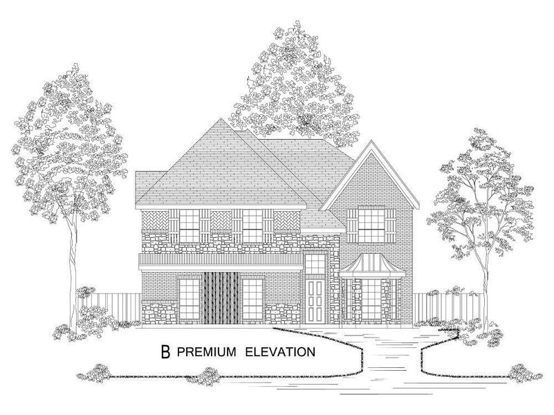 Representative exterior photo of a completed home built from the Princeton FSW (w/Game) by First Texas Homes in Marine Creek Ranch, Fort Worth, TX (Image 3).