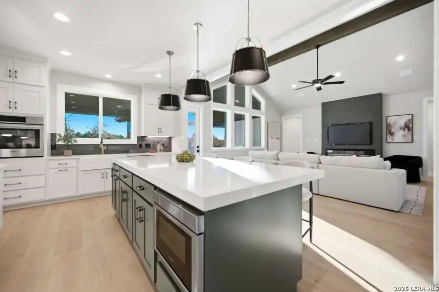 Furnished interior view inside a new home in , Fischer (Image 27).