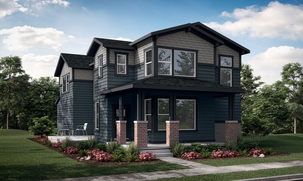 Representative exterior photo of a completed home built from the Tesla by Hartford Homes in Trailside, Timnath, CO (Image 27).