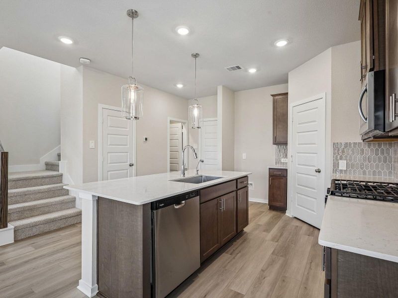 Furnished interior view inside a new home in Parkway Commons - City Series, Missouri City (Image 6). Furnished interior view inside a new home in Parkway Commons - City Series, Missouri City (Image 6).