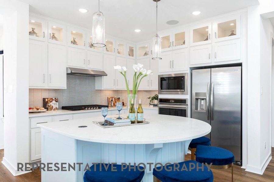Furnished interior view inside a new home in Pomona, Manvel (Image 9).