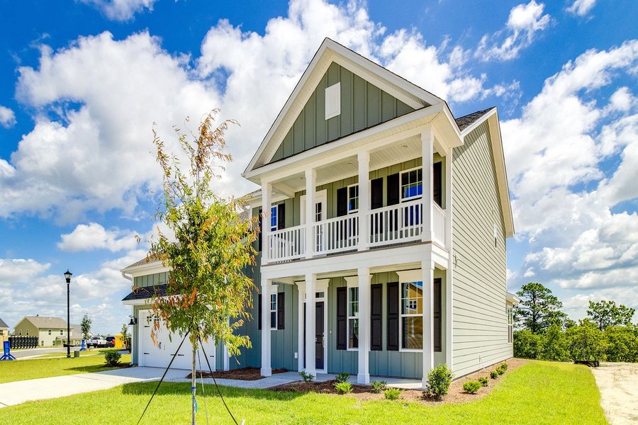 Front exterior of a new home in Gates at Windermere, Blythewood, SC, highlighting curb appeal (Image 21).