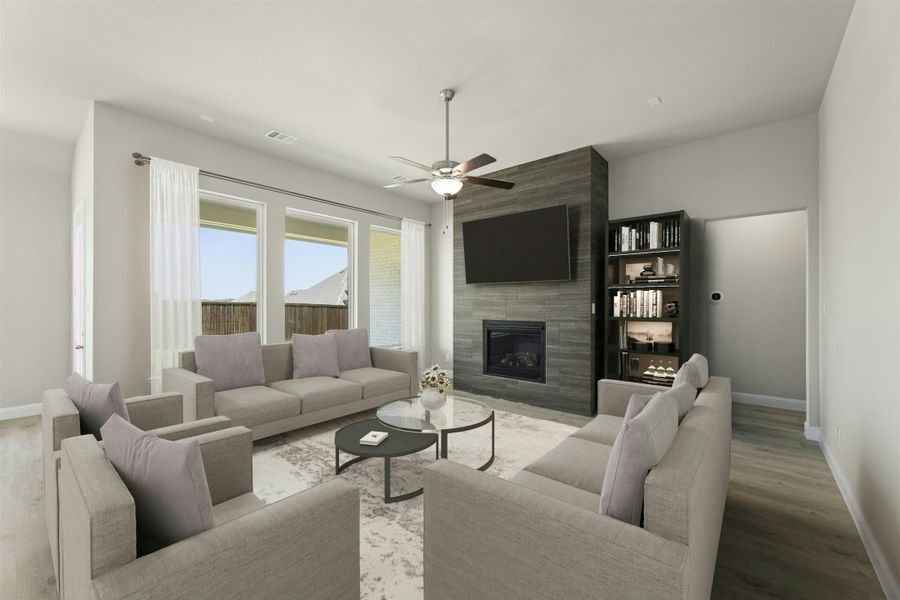 Furnished interior view inside a new home in Kentsdale Farms, DeSoto (Image 7). Furnished interior view inside a new home in Kentsdale Farms, DeSoto (Image 7).