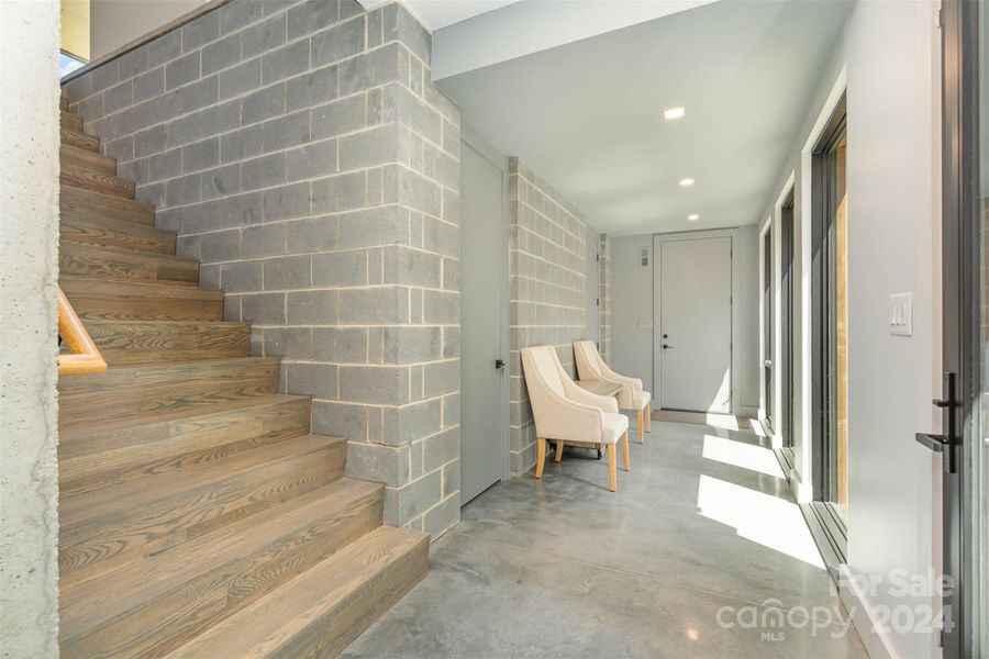 Stairway to basement level