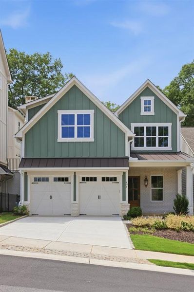 Front exterior of a new home in , Marietta, GA, highlighting curb appeal (Image 26). Front exterior of a new home in , Marietta, GA, highlighting curb appeal (Image 26).
