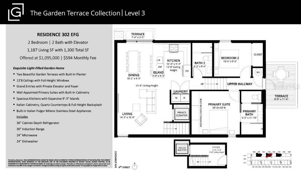 2D floor plan layout of this home in The Gallery Sarasota, Sarasota, FL (Image 2). 2D floor plan layout of this home in The Gallery Sarasota, Sarasota, FL (Image 2).