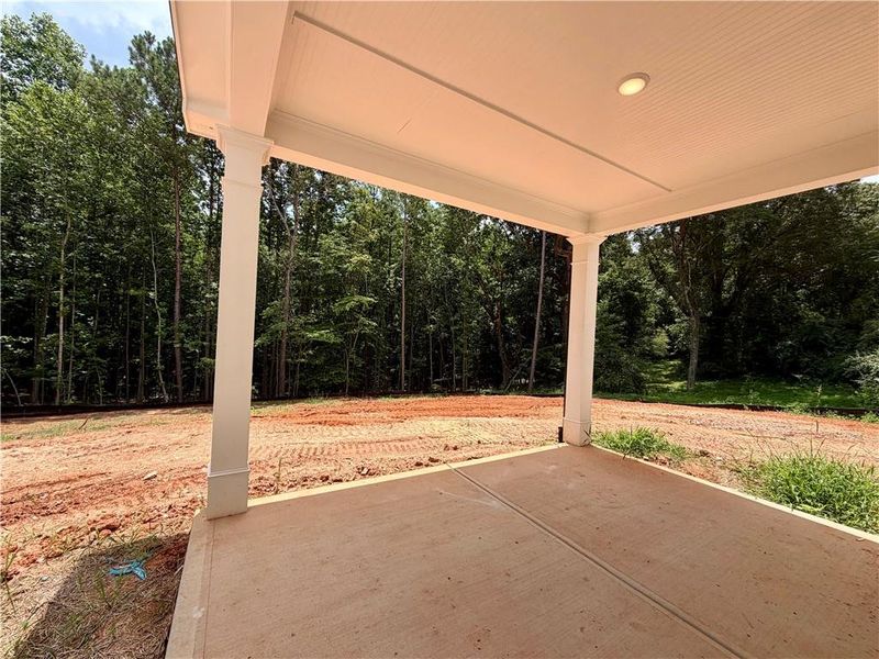 Exterior details and patio area of a home in Enclave at Little Ridge, Acworth (Image 21).