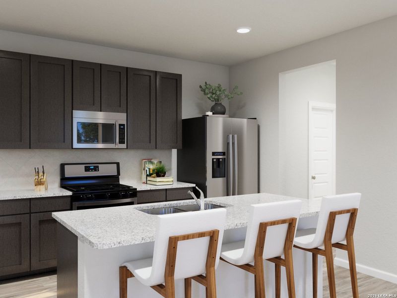 Furnished interior view inside a new home in Katzer Ranch, Converse (Image 18).
