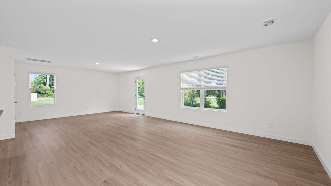 Representative unfurnished interior of a home built from the Elston by D.R. Horton in Timber Creek, Rossville (Image 18). Representative unfurnished interior of a home built from the Elston by D.R. Horton in Timber Creek, Rossville (Image 18).