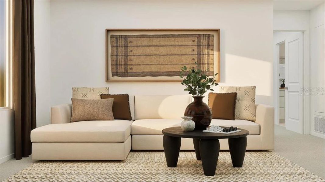 Furnished interior view inside a new home in Waterstone, Groveland (Image 6). Furnished interior view inside a new home in Waterstone, Groveland (Image 6).