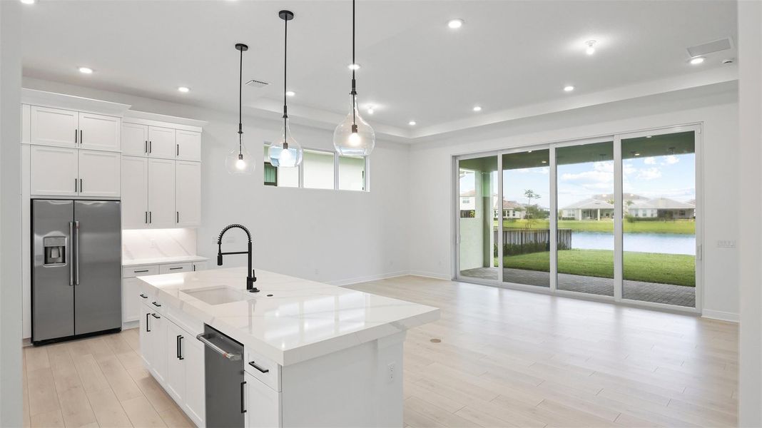 Furnished interior view inside a new home in Cresswind Palm Beach at Westlake, Westlake (Image 14).