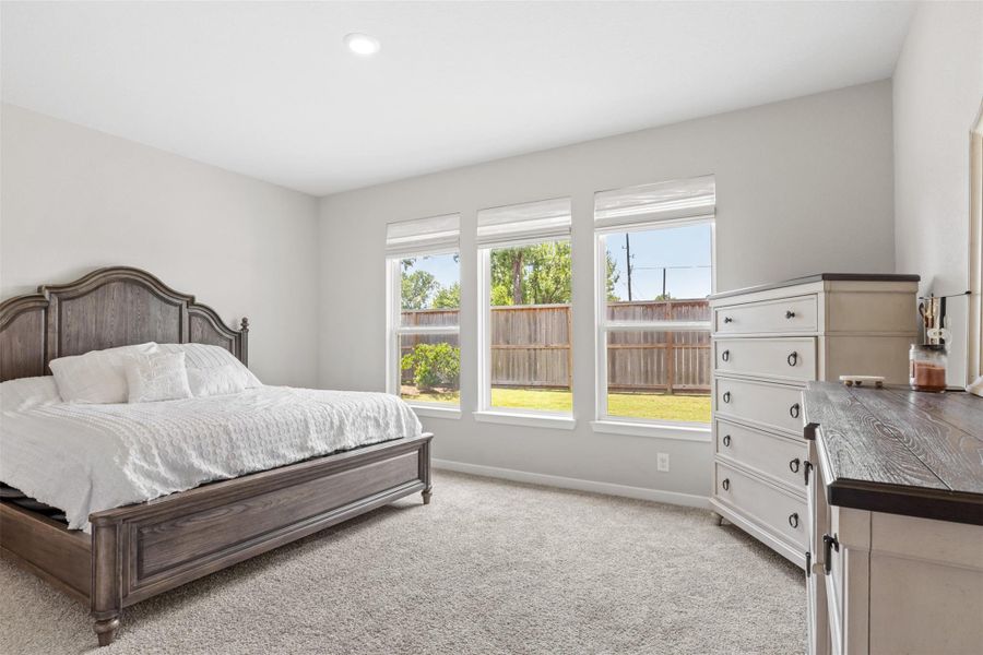 Primary bedroom with more natural light Primary bedroom with more natural light