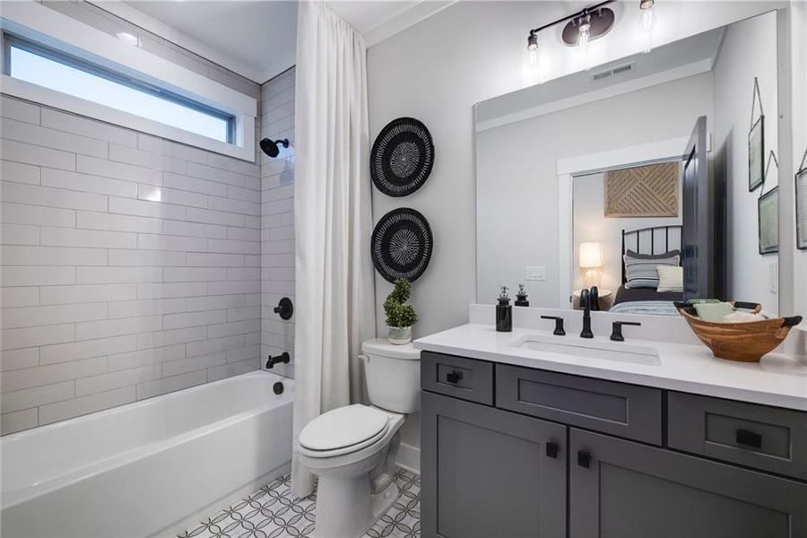 Furnished interior view inside a new home in Soleil Belmont Park, Canton (Image 48).