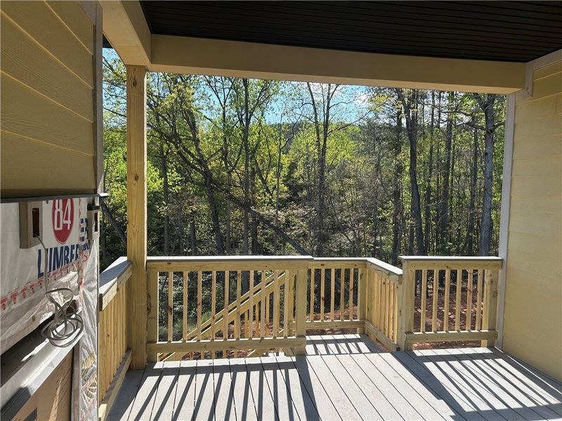 This spacious deck provides an idyllic retreat wit
