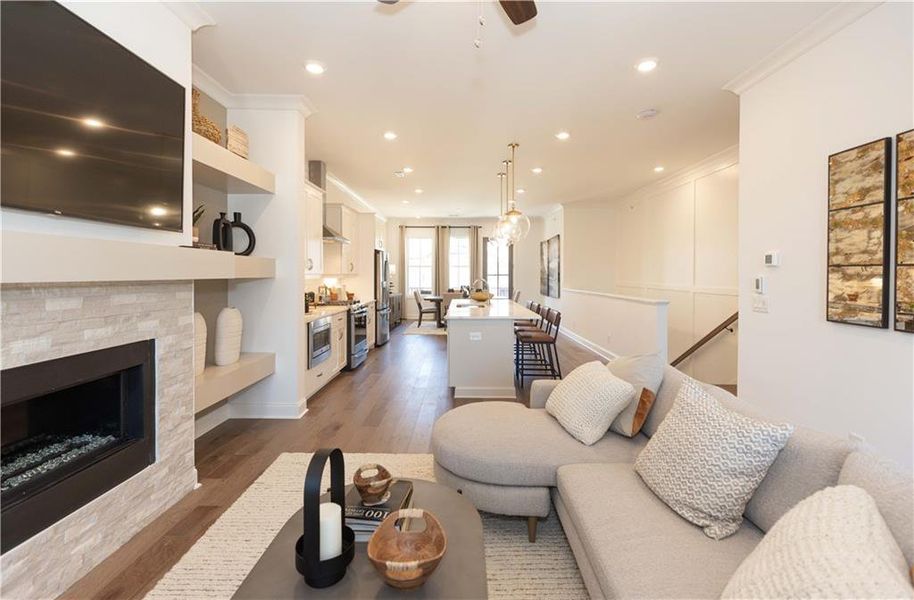 Furnished interior view inside a new home in Waterside Condos, Peachtree Corners (Image 6).
