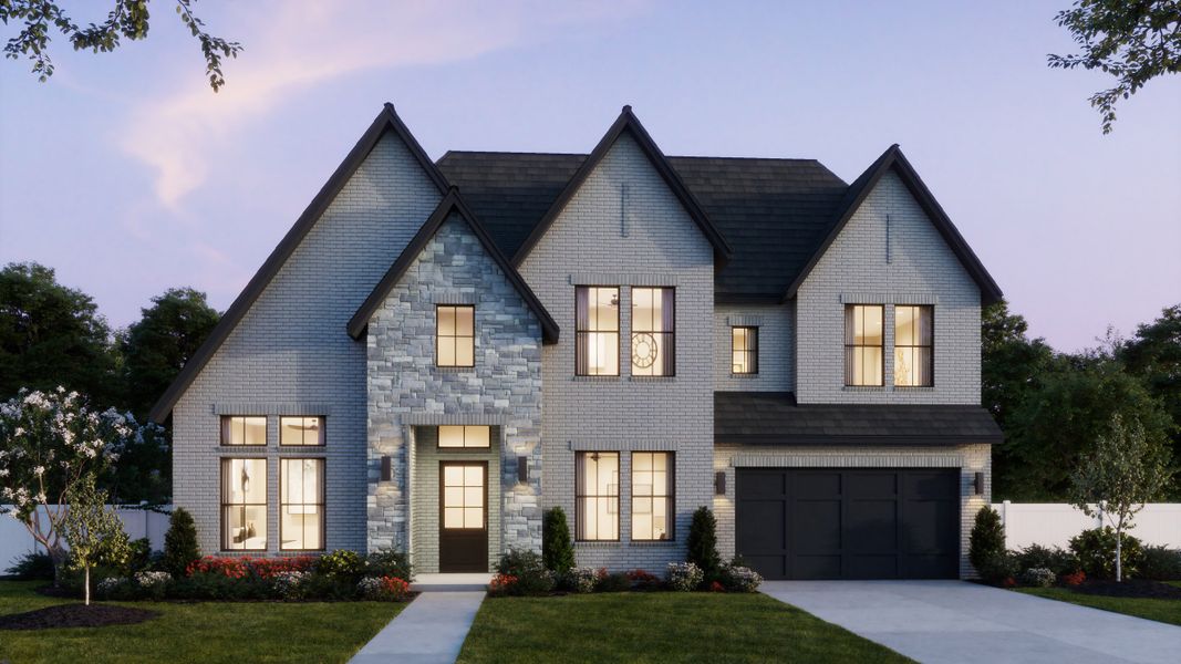 Representative exterior photo of a completed home built from the Hayden by Southgate Homes in Prosper Ridge, Prosper, TX (Image 24).