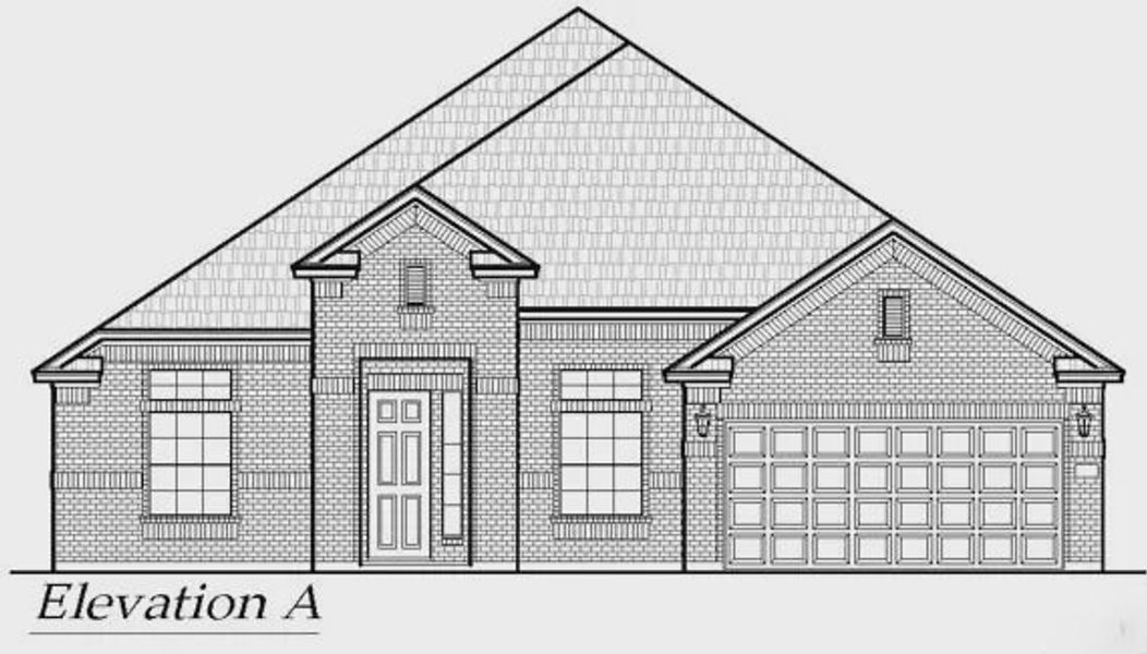 Exterior rendering of this home design in Lakeview Heights, Azle, TX (Image 21).