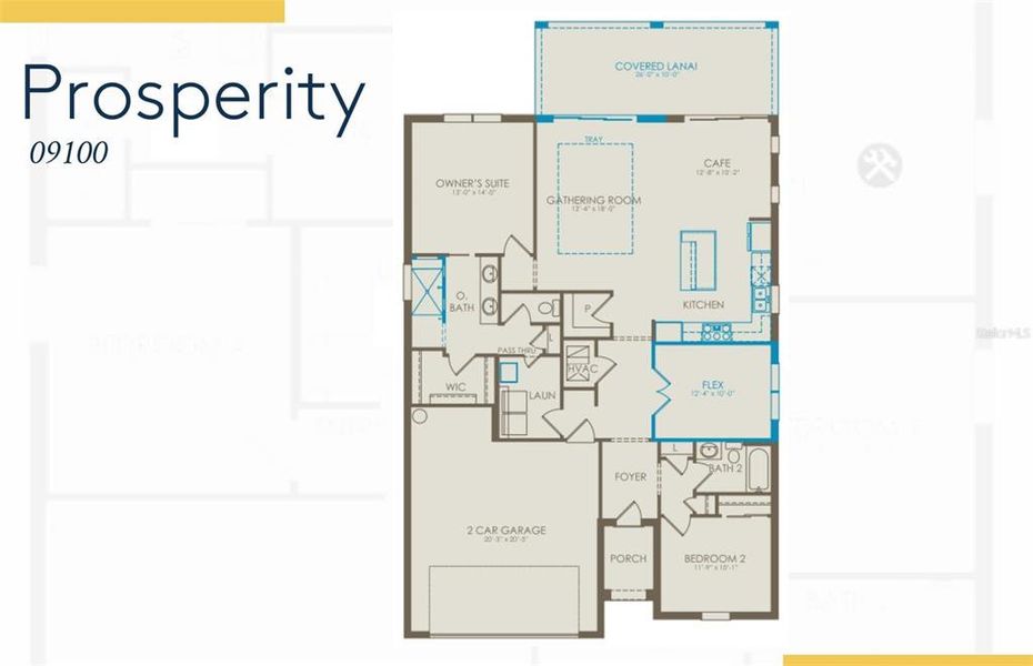 2D floor plan layout of this home in Legacy Groves, Nokomis, FL (Image 2).