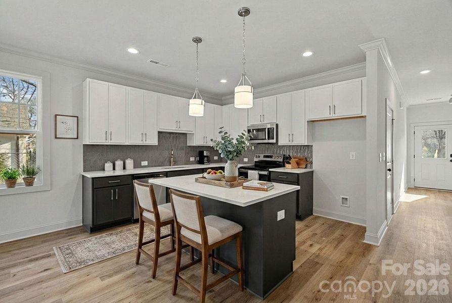 Furnished interior view inside a new home in , Charlotte (Image 9).