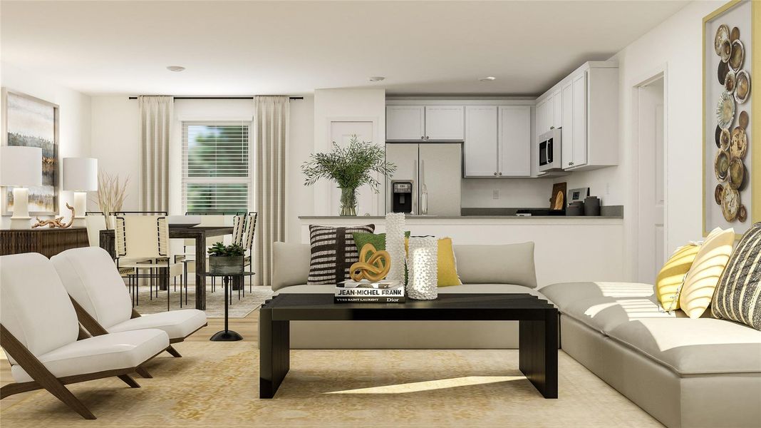 Furnished interior view inside a new home in Plum Creek North: Stonehill Collection, Kyle (Image 3). Furnished interior view inside a new home in Plum Creek North: Stonehill Collection, Kyle (Image 3).